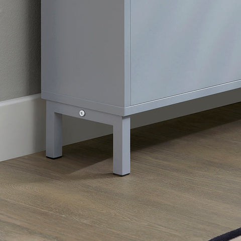 Rootz Shoe Cabinet - Shoe Storage - Shoe Organizer - MDF / Metal - Compact Design - 100cm x 90cm x 19cm