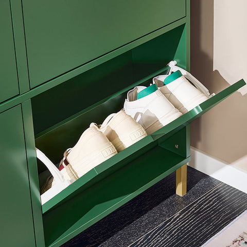 Rootz Shoe Storage Cabinet - Shoe Organizer - Shoe Rack - Space-Saving Design - 100x90x19cm