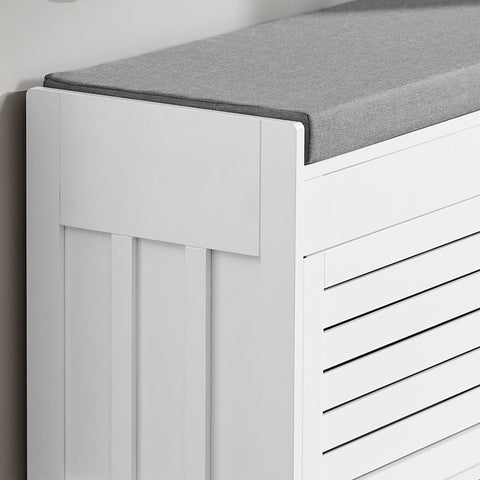 Rootz Schoenenopbergbank - Ingangsbank - Halorganisator - Verstelbare planken - Extra zitplaatsen - Compact ontwerp - 90 cm x 50 cm x 33 cm