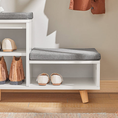 Rootz Schoenenopbergbank - Zittende ladekast - Schoenenrek - Ideaal voor gezinnen - Ruimtebesparend - Stevig ontwerp - 101 cm x 46 cm x 35 cm