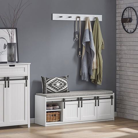 Rootz moderne schoenenbank - entreebank - opbergorganisator - MDF-constructie - hoog draagvermogen 200 kg - ruim met 6 vakken - 120 cm x 45 cm x 35 cm