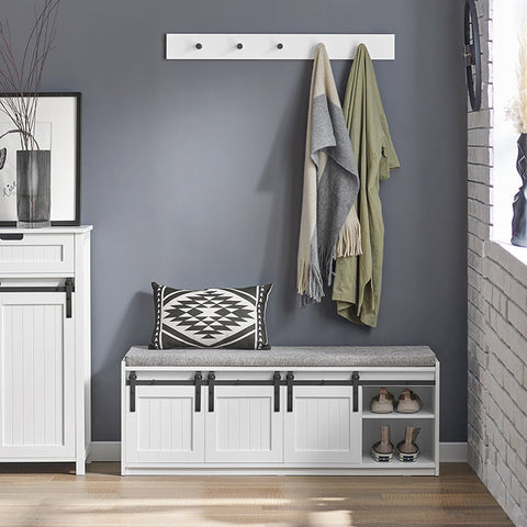 Rootz moderne schoenenbank - entreebank - opbergorganisator - MDF-constructie - hoog draagvermogen 200 kg - ruim met 6 vakken - 120 cm x 45 cm x 35 cm