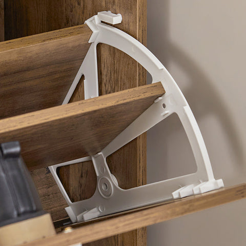 Rootz Schoenenkast met 2 kleppen - Schoenenorganizer - Schoenenopberger - Muurveilig kantelslot - Multifunctionele bovenplaat - Ruimtebesparend ontwerp - 60 cm x 79 cm x 23 cm