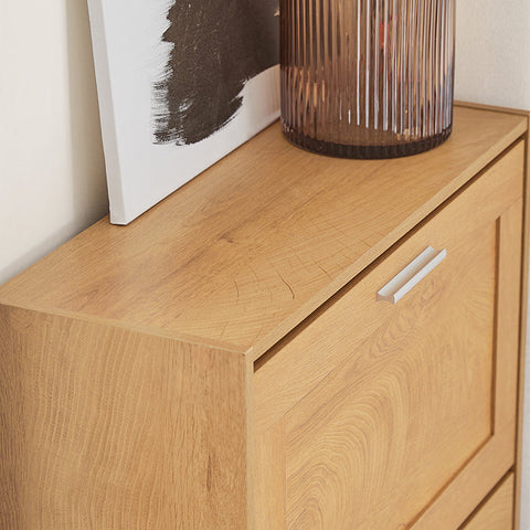 Rootz Schoenenkast met Kantelslot - Schoenenkantelaar - Schoenenkast - Muurbeveiligd - Multi-opslag - MDF &amp; PB Materiaal - 60cm x 79cm x 23cm