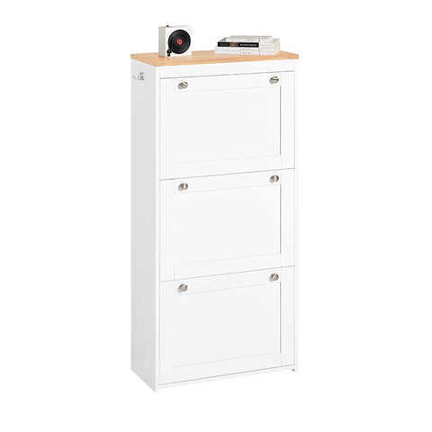 Rootz Modern Shoe Cabinet - Shoe Organizer - Shoe Storage - Space-Saving Design - Wall-Mountable - Sturdy Build - 59cm x 116cm x 26cm