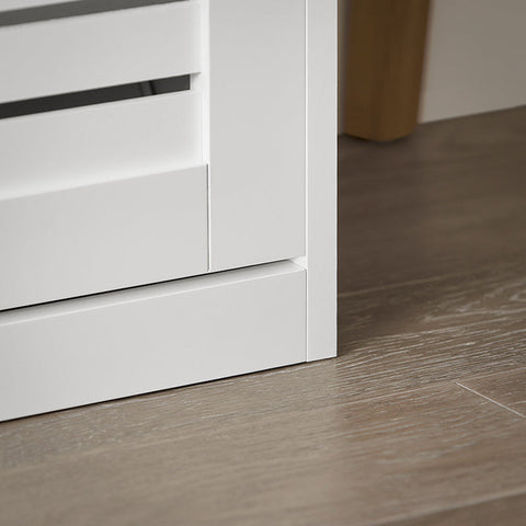 Rootz Schoenenkast met 6 kleppen - Schoenenkantelaar - Schoenenkast - Veelzijdige opslag - Ruimtebesparend ontwerp - Eenvoudige montage - Wit - 115 cm x 112 cm x 30 cm