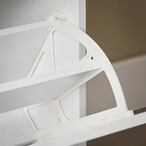 Rootz Schoenenkast met 6 kleppen - Schoenenkantelaar - Schoenenkast - Veelzijdige opslag - Ruimtebesparend ontwerp - Eenvoudige montage - Wit - 115 cm x 112 cm x 30 cm