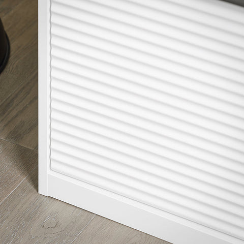 Rootz Schoenenopbergbank - Schoenenkast met Zitje - Ingangsorganizer - Ruimtebesparend ontwerp - Comfortabele zitplaatsen - Duurzame MDF-constructie - 105 cm x 48 cm x 35 cm