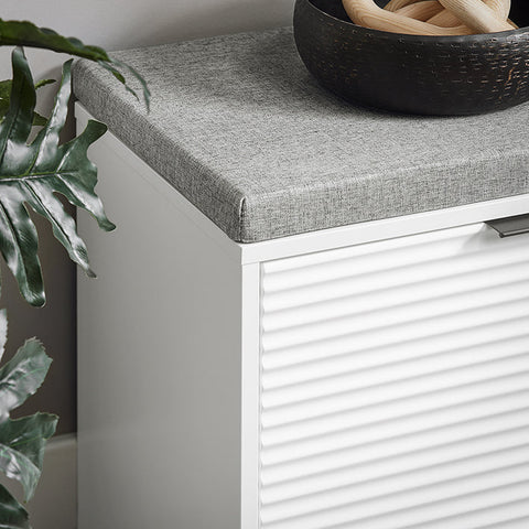 Rootz Schoenenopbergbank - Schoenenkast met Zitje - Ingangsorganizer - Ruimtebesparend ontwerp - Comfortabele zitplaatsen - Duurzame MDF-constructie - 105 cm x 48 cm x 35 cm