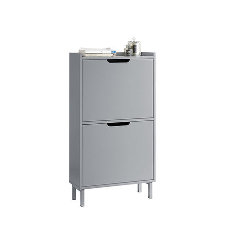 Rootz Schoenenkipperkast - Schoenenopbergorganisator - Schoenenkast - Ruimtebesparend ontwerp - Veelzijdige opslag - Verbeterde stabiliteit - Lichtgrijs - 50 cm x 90 cm x 19 cm