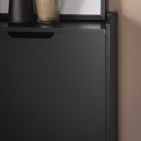 Rootz Shoe Cabinet - Shoe Rack - Shoe Organizer - MDF and Metal - 50cm x 90cm x 19cm - Weight 12.1kg - Load Capacity 16kg