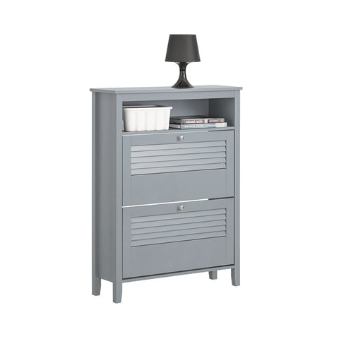 Rootz Shoe Storage Cabinet - Footwear Organizer - Entrance Space Saver - Compact Design - 80x108x25cm - Wall Mountable for Enhanced Stability