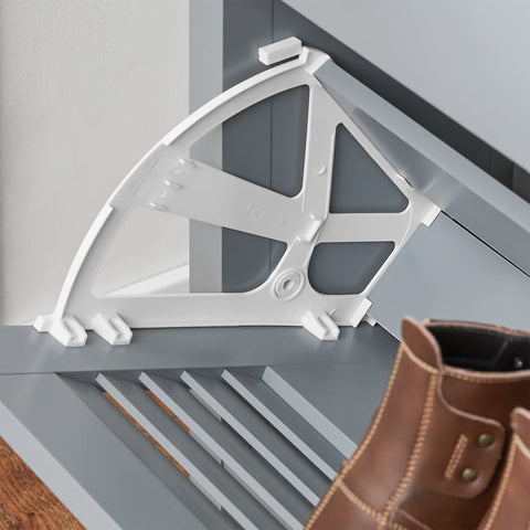 Rootz Shoe Storage Cabinet - Footwear Organizer - Entrance Space Saver - Compact Design - 80x108x25cm - Wall Mountable for Enhanced Stability