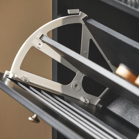 Rootz Shoe Storage Cabinet - Shoe Organizer - Shoe Rack - Wall Mountable Stability - 80x108x25cm