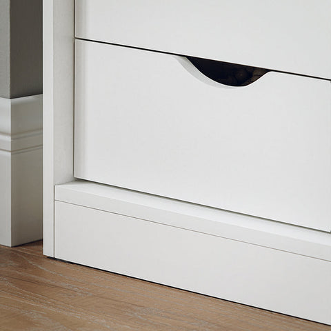 Rootz Storage Bench with Sliding Door - MDF PB Material - Adjustable Shelf - Two Drawers - 80cm x 49cm x 30cm