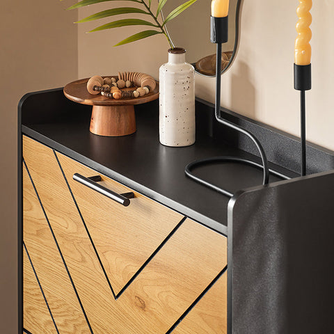 Rootz Shoe Cabinet - Shoe Organizer - Footwear Storage - Adjustable Compartments - 62x125x24cm MDF & Metal Legs