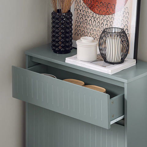 Rootz Schoenenkast met 2 kleppen en 1 lade - Schoenenkantelaar - Schoenenrek - Veelzijdige opslag - Eenvoudige montage - Ruimtebesparend ontwerp - 61 cm x 100 cm x 26 cm