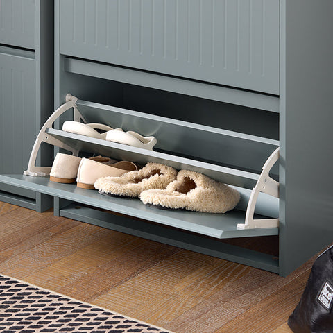 Rootz Verstelbare Schoenenkast - Schoenenkantelaar - Schoenenrek - Veelzijdige opslag - Verstelbare compartimenten - Eenvoudige montage - 61 cm x 81 cm x 26 cm