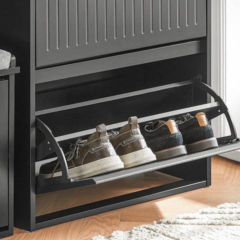 Rootz Schoenenkipperkast - Schoenenrek - Schoenenorganizer - Verstelbare planken - Veelzijdige opslag - Eenvoudige montage - 61 cm x 81 cm x 26 cm