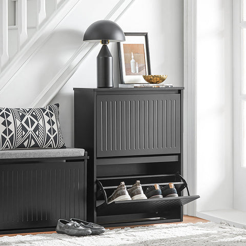 Rootz Schoenenkipperkast - Schoenenrek - Schoenenorganizer - Verstelbare planken - Veelzijdige opslag - Eenvoudige montage - 61 cm x 81 cm x 26 cm