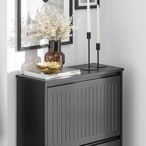 Rootz Verstelbare Schoenenkast - Schoenenkantelaar - Schoenenrek - Veelzijdige opslag - Verstelbare compartimenten - Eenvoudige montage - 61 cm x 120 cm x 26 cm