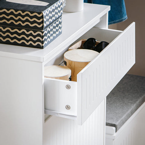 Rootz Schoenenkipperkast - Schoenenrek - Schoenenopbergorganisator - Veelzijdige opslag - Eenvoudige montage - Duurzaam MDF-materiaal - 61 cm x 100 cm x 26 cm