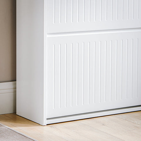 Rootz Schoenenkipperkast - Schoenenrek - Schoenenopbergorganisator - Veelzijdige opslag - Eenvoudige montage - Duurzaam MDF-materiaal - 61 cm x 100 cm x 26 cm