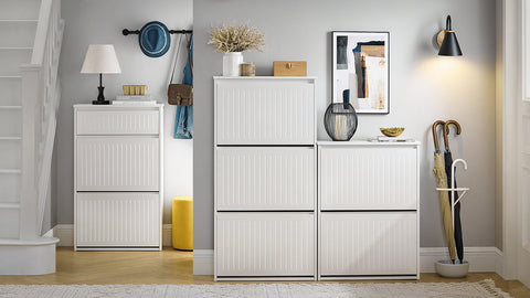 Rootz Schoenen Opberg Organizer Kast - Schoenenrek - Schoenenhouder - Verstelbare Planken - MDF Materiaal - 61cm x 120cm x 26cm