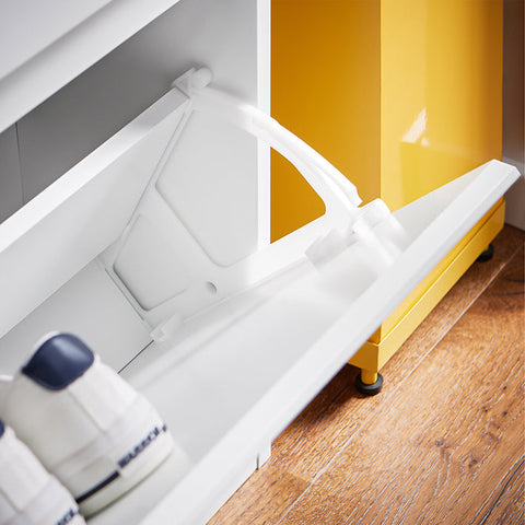 Rootz Shoe Storage Unit - Shoe Organizer - Entryway Cabinet - Space-Saving Design - MDF Material - 98x95x19cm