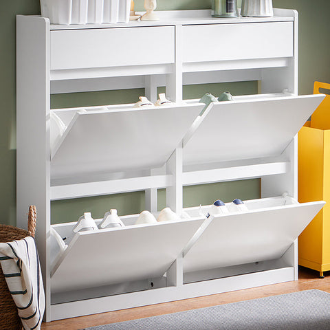 Rootz Shoe Storage Unit - Shoe Organizer - Entryway Cabinet - Space-Saving Design - MDF Material - 98x95x19cm