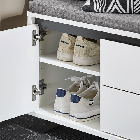 Rootz Shoe Cabinet - Storage Unit - Organizing Solution - Adjustable Shelves - 110x42x35cm