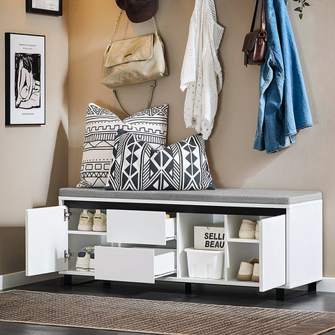 Rootz Shoe Cabinet - Storage Unit - Organizing Solution - Adjustable Shelves - 110x42x35cm