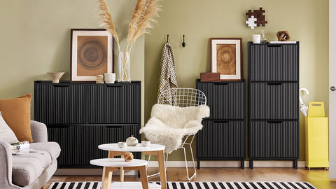 Rootz Shoe Tipper Storage Cabinet - Shoe Organizer - Shoe Rack - Extra Stability - 100x91x19cm