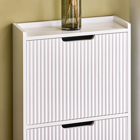 Rootz Space-Saving Shoe Cabinet - Footwear Storage - Shoe Organizer - Maximizes Space - 50x130x19cm