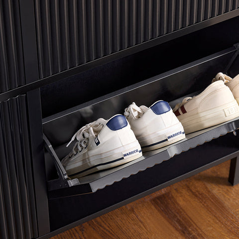 Rootz Shoe Tipper Storage Cabinet - Shoe Organizer - Shoe Rack - Extra Stability - 100x91x19cm