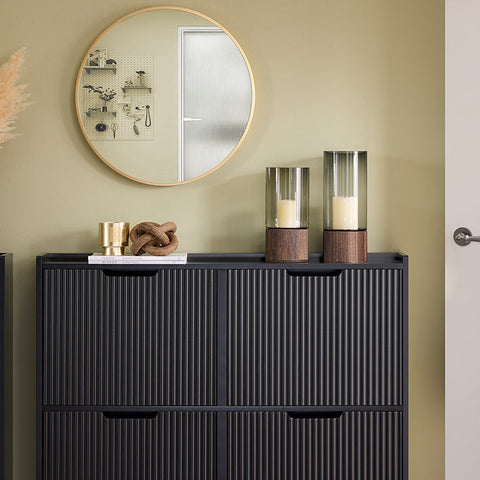 Rootz Shoe Tipper Storage Cabinet - Shoe Organizer - Shoe Rack - Extra Stability - 100x91x19cm