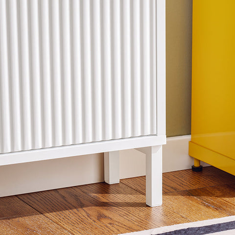 Rootz Space-Saving Shoe Cabinet - Shoe Organizer - Storage Unit - MDF & Metal - Compact and Sturdy - 100x91x19cm