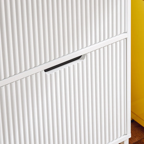 Rootz Space-Saving Shoe Cabinet - Shoe Organizer - Storage Unit - MDF & Metal - Compact and Sturdy - 100x91x19cm