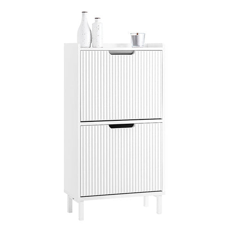 Rootz Shoe Cabinet - Shoe Organizer - Shoe Rack - Space-Saving Design - 50x90x19cm - Ideal for Entrance Areas