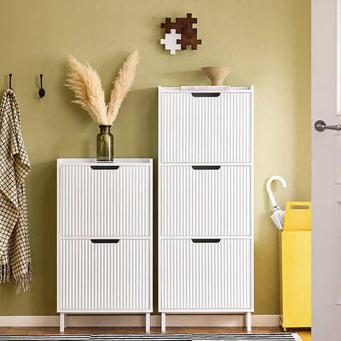 Rootz Shoe Cabinet - Shoe Organizer - Shoe Rack - Space-Saving Design - 50x90x19cm - Ideal for Entrance Areas