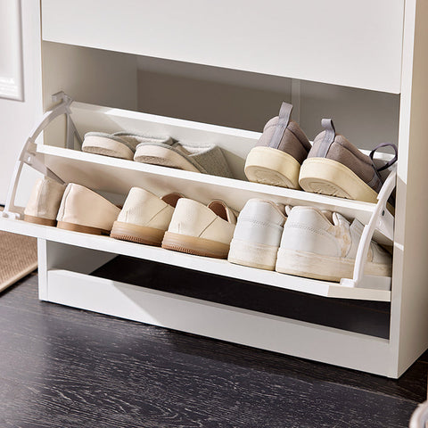 Rootz Shoe Cabinet - Shoe Organizer - Storage Unit - Elegant Storage - 60x90x30cm - Ideal for Small Spaces