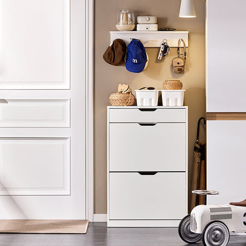 Rootz Shoe Cabinet - Shoe Organizer - Storage Unit - Elegant Storage - 60x90x30cm - Ideal for Small Spaces