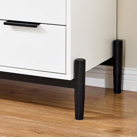 Rootz White Shoe Bench - Entryway Storage - Modern Seat - Comfort Seating - 110x51x35cm - MDF & Metal - Holds 150kg