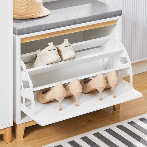 Rootz Shoe Cabinet - Shoe Organizer - Shoe Storage - Optimal Space Use - 60cm x 55cm x 34cm