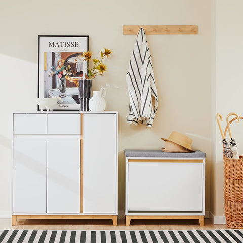 Rootz Shoe Cabinet - Shoe Organizer - Shoe Storage - Optimal Space Use - 60cm x 55cm x 34cm