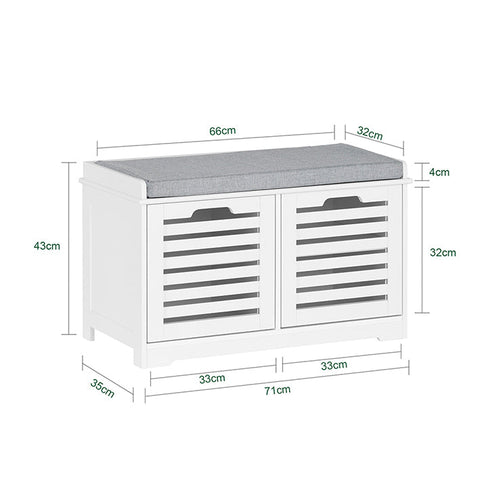 Rootz Shoe Rack - Storage Rack - Shoe Organizer - Adjustable Shelves - MDF & PB - 71cm x 43cm x 35cm