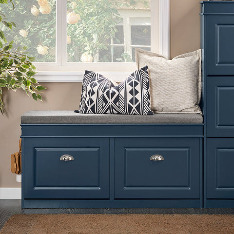 Rootz Shoe Storage Cabinet - Shoe Organizer - Shoe Rack - Space-Saving Design - 104x52x24cm - MDF Painted Blue