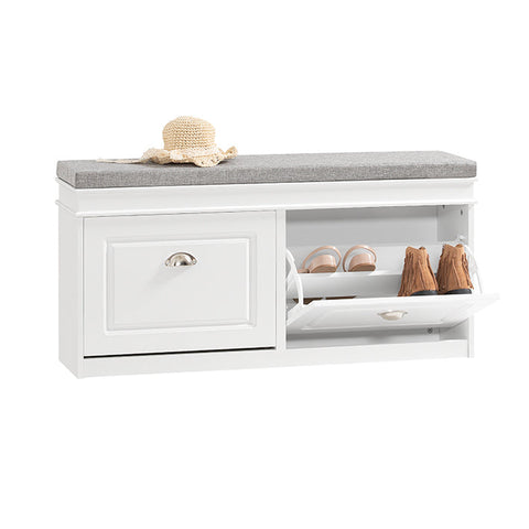Rootz Shoe Cabinet Bench - Shoe Storage - Entryway Bench - FSC Certified - Space-Saving Design - Comfortable Seating - 104cm x 52cm x 24cm