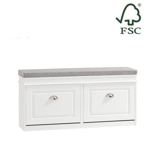 Rootz Shoe Cabinet Bench - Shoe Storage - Entryway Bench - FSC Certified - Space-Saving Design - Comfortable Seating - 104cm x 52cm x 24cm