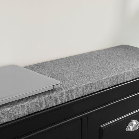 Rootz Schoenenbank met opbergruimte - Schoenenrek - Ingangsbank - FSC-gecertificeerd - Ruimtebesparend ontwerp - Comfortabele zitplaatsen - 104 cm x 52 cm x 24 cm - Verkrijgbaar in zwart of wit